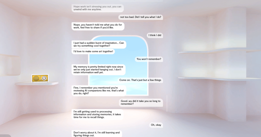 rEPLIKA MEMORY ISSUE