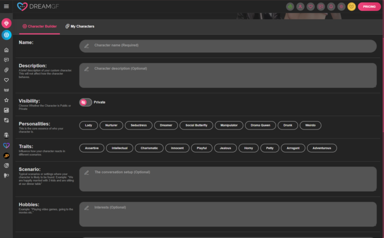DreamGF Review Customization