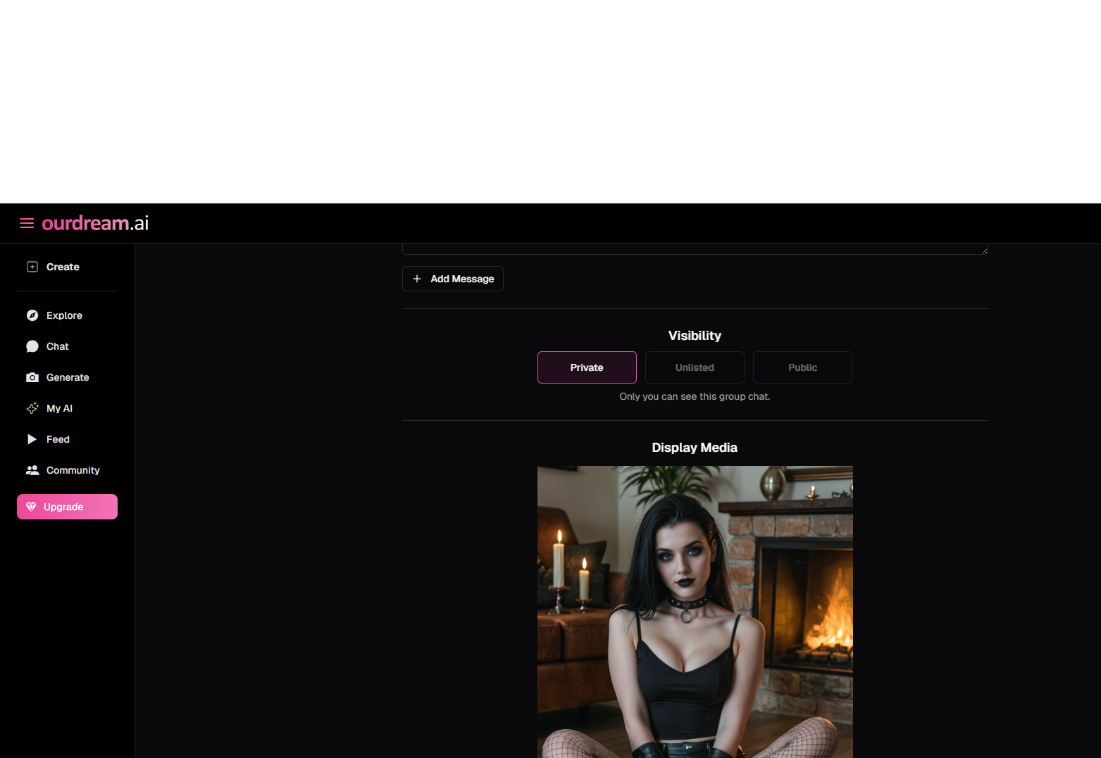 OurDream Group Chat Private setting