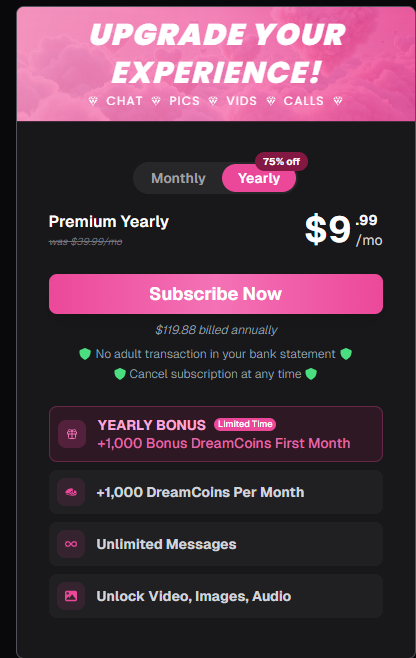 OurDream AI Annual Pricing