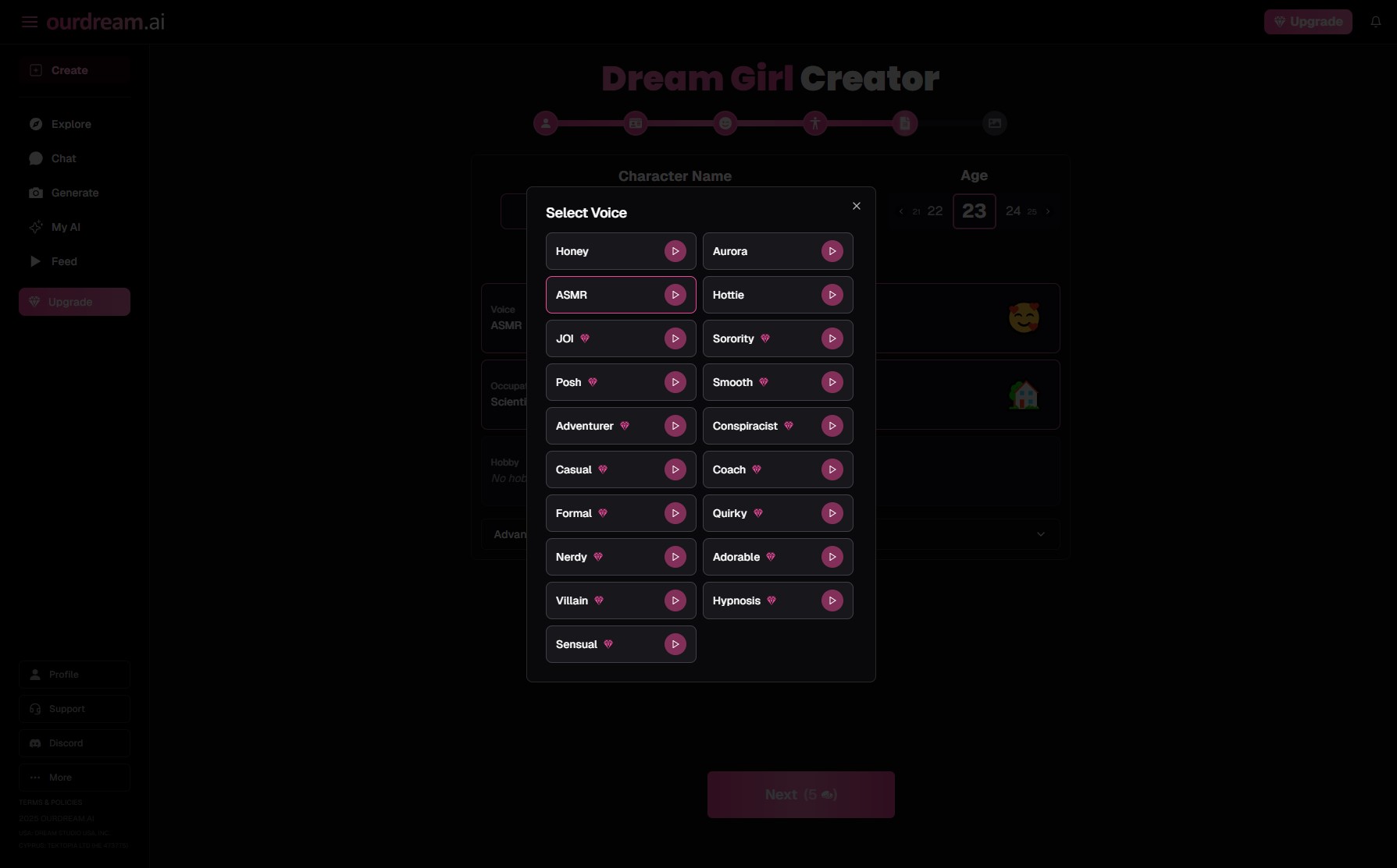 OurDream AI Voice Customization